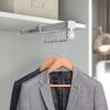 JIAOCKJIAO Pull-Out Closet Valet Rod,Extendable Closet Rod,Hanging Rod Double Ball Sliding Rail, Metal Clothing Rail Top Mount Hanger Rack Bar,for Coats,Pants,Scarves,etc view 1