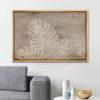 SIGNLEADER Framed Canvas Print Wall Art Grunge Pastel Tropical Jungle Monstera Leaf Nature Wilderness Illustrations Modern Decorative Minimal Rustic for Living Room, Bedroom, Office - 16"x24" NATURAL view 2