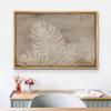 SIGNLEADER Framed Canvas Print Wall Art Grunge Pastel Tropical Jungle Monstera Leaf Nature Wilderness Illustrations Modern Decorative Minimal Rustic for Living Room, Bedroom, Office - 16"x24" NATURAL view 3