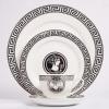 24 Piece Dinnerware Sets,Round Dinner Plate, Scratch Resistant, Microwave, Oven, Dishwasher Safe view 1