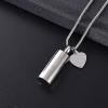 SHEIL Pet Cremation Urn Pendant - Stainless Steel Memorial Urns Nceklace for Dog Cat Keepsake Jewelry view 3