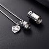 SHEIL Pet Cremation Urn Pendant - Stainless Steel Memorial Urns Nceklace for Dog Cat Keepsake Jewelry view 4