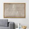 SIGNLEADER Framed Canvas Print Wall Art Grunge Pastel Tropical Jungle Palm Leaf Nature Wilderness Illustrations Modern Decorative Minimal Rustic for Living Room, Bedroom, Office - 16"x24" Natural view 2