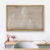 SIGNLEADER Framed Canvas Print Wall Art Grunge Pastel Tropical Jungle Palm Leaf Nature Wilderness Illustrations Modern Decorative Minimal Rustic for Living Room, Bedroom, Office - 16"x24" Natural view 3