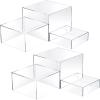 Tuanse 6 Pcs Buffet Risers, Food Risers for Buffet Table, Display Stand for Catering Dessert Collectibles Jewelry Figures Show, 5 Sided Acrylic Cube Display Organizer Acrylic Cube Boxes(Clear) view 1