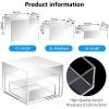 Tuanse 6 Pcs Buffet Risers, Food Risers for Buffet Table, Display Stand for Catering Dessert Collectibles Jewelry Figures Show, 5 Sided Acrylic Cube Display Organizer Acrylic Cube Boxes(Clear) view 2
