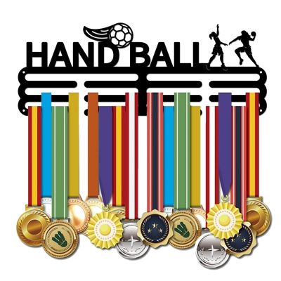 SUPERDANT Medal Display Hanger Holder Racks Frame Hand Ball Medal Hanger Awards Ribbon Display Holder Rack for 60 Sports Awards Sports Award Hook Storage Organizer Matte Black