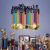 SUPERDANT Medal Display Hanger Holder Racks Frame Hand Ball Medal Hanger Awards Ribbon Display Holder Rack for 60 Sports Awards Sports Award Hook Storage Organizer Matte Black view 2