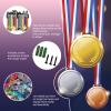SUPERDANT Medal Display Hanger Holder Racks Frame Hand Ball Medal Hanger Awards Ribbon Display Holder Rack for 60 Sports Awards Sports Award Hook Storage Organizer Matte Black view 4