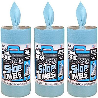 2 Set - Blue Shop Towel Refill for Big Grip Dispenser Bucket, 200-Ct.