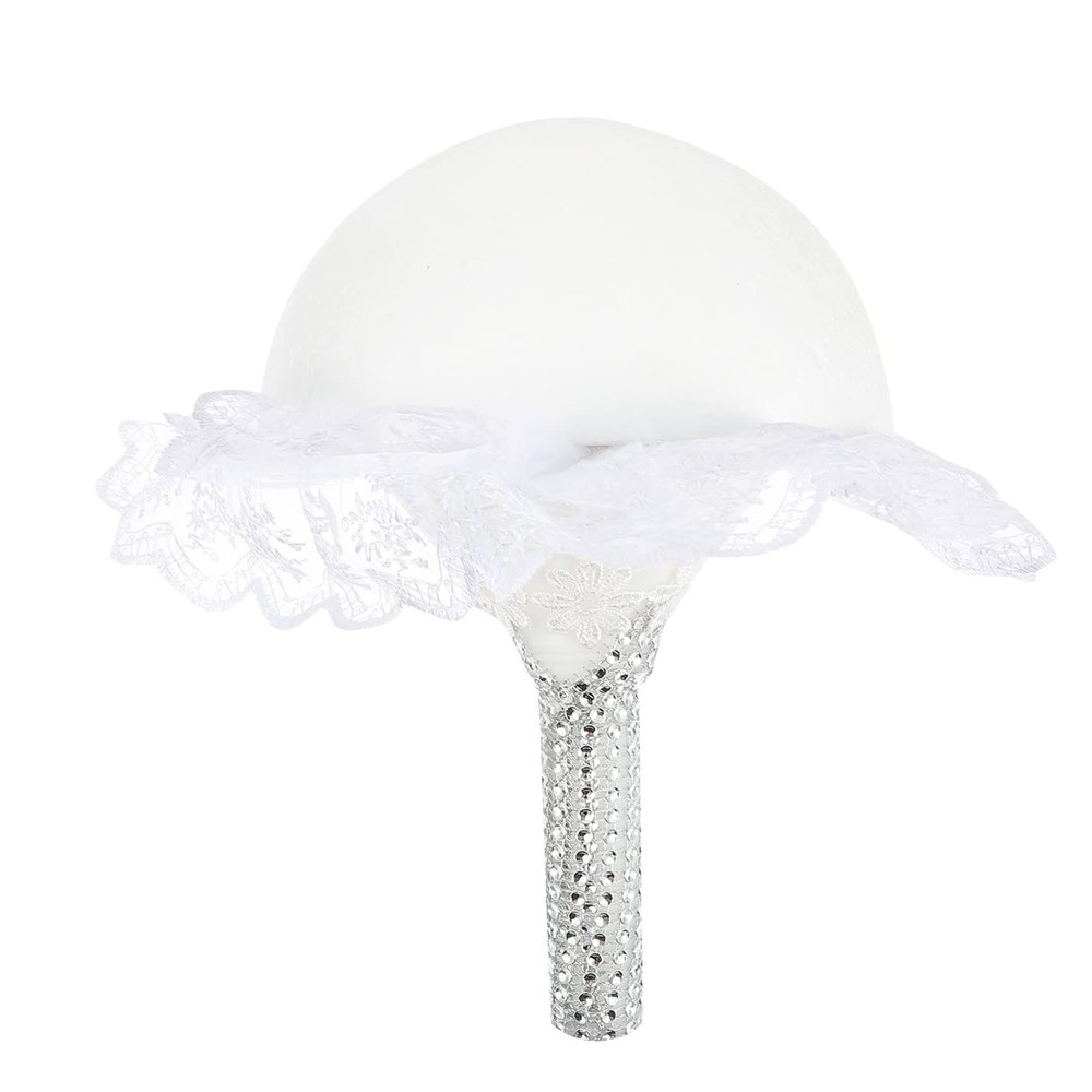 Toddmomy Flower Holder Foam Bride Flower Bouquet Holder Foam Floral Handle for Wedding Fresh Artificial DIY Decoration Floral Handle