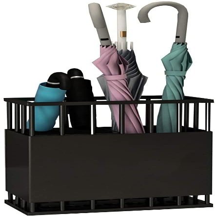 WANGFENG Umbrella Rack Stand, Umbrella Holder,Umbrella Stands Umbrella Stand Commercial Light Wrought Iron, Home Hotel Office Bank Umbrella Bucket, Small Large Size, Black White Gold