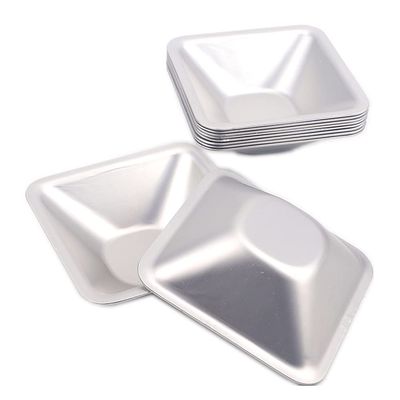 10pcs 3 Sizes Square Shape Aluminium Anodizing Egg Tart Mould Bean Jelly Pudding Mold Metal Cake Moulds DIY Bakery Tools (10pcs Medium)