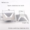 10pcs 3 Sizes Square Shape Aluminium Anodizing Egg Tart Mould Bean Jelly Pudding Mold Metal Cake Moulds DIY Bakery Tools (10pcs Medium) view 2