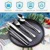 Portable Silverware Set with Case, Lengnoyp Travel Camping Utensils Set, Premium Stainless Steel Travel Cutlery Set view 2