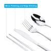 Portable Silverware Set with Case, Lengnoyp Travel Camping Utensils Set, Premium Stainless Steel Travel Cutlery Set view 4