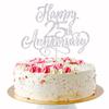AROKIPPRY Silver Glitter Happy 25th Anniversary Cake Topper - Company Anniversary Party /25th Birthday Party Decorations view 4