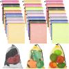 24 Pcs Mesh Bags Drawstring Mesh Laundry Bag Stuff Sack Nylon Bags Camping Nylon Bag with Drawstring Cord for Toys(13 x 15 Inch) view 1