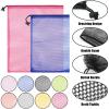 24 Pcs Mesh Bags Drawstring Mesh Laundry Bag Stuff Sack Nylon Bags Camping Nylon Bag with Drawstring Cord for Toys(13 x 15 Inch) view 3