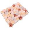 4 Pcs Artificial Flowers Wall Rose Flower Wall Panel Flower Backdrop Party Decor Romantic Bouquet Wedding Backdrop Floral Decoration Panel (Champagne Rose Peony Hydrangea) view 1