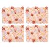4 Pcs Artificial Flowers Wall Rose Flower Wall Panel Flower Backdrop Party Decor Romantic Bouquet Wedding Backdrop Floral Decoration Panel (Champagne Rose Peony Hydrangea) view 3