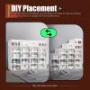 GDNTMU Clear Plastic Foldable Stackable Shoe Organizer, 24 Pack Shoes Storage Boxes Containers Bins Holders for Closet Bedroom Small Space view 2