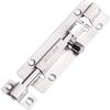 Sliding Lockfor Portable Door Lock, Keyless Entry Door Lock, Thickened Stainless Steel Barrel Bolt Lock, Brushed Finish, Slide Lock with Screws (Silver)(Size:3 Inches) (Size : 4 inches) view 1