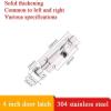 Sliding Lockfor Portable Door Lock, Keyless Entry Door Lock, Thickened Stainless Steel Barrel Bolt Lock, Brushed Finish, Slide Lock with Screws (Silver)(Size:3 Inches) (Size : 4 inches) view 2