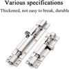 Sliding Lockfor Portable Door Lock, Keyless Entry Door Lock, Thickened Stainless Steel Barrel Bolt Lock, Brushed Finish, Slide Lock with Screws (Silver)(Size:3 Inches) (Size : 4 inches) view 4
