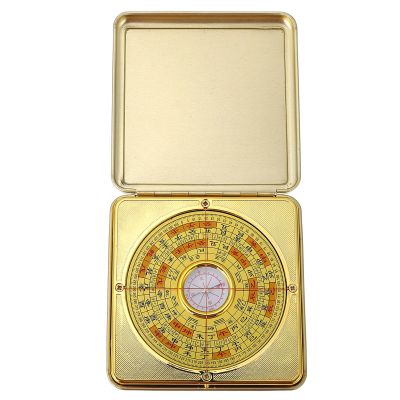 ULTECHNOVO Ancient Chinese Compass Feng Shui Compass Flipping Cover Luo Pan Chinese Ancient Learning Residential Feng Shui Language (Size S)