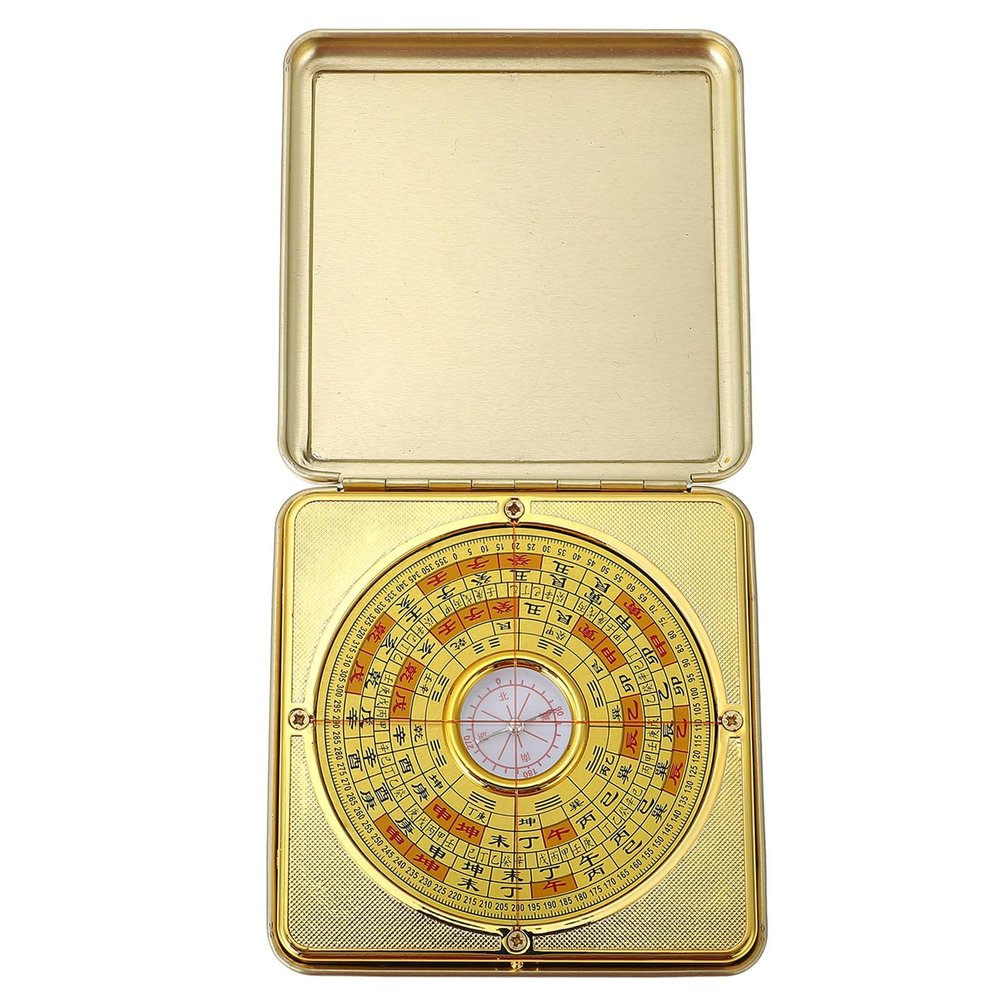 ULTECHNOVO Ancient Chinese Compass Feng Shui Compass Flipping Cover Luo Pan Chinese Ancient Learning Residential Feng Shui Language (Size S)
