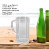 2Pcs Beer Mug 500ML Large Capacity Glass Mug Pub Beer Mugs with Handle Heavy Base Fun Entertainment Beverage Drinking Cups for Water Wine Cold Drinks view 2