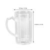 2Pcs Beer Mug 500ML Large Capacity Glass Mug Pub Beer Mugs with Handle Heavy Base Fun Entertainment Beverage Drinking Cups for Water Wine Cold Drinks view 3