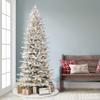 7.5 ft Pre-lit Flocked Slim Northern Fir PE/PVC Tree, 2365 Tips, 400 UL Clear Incandescent Lights view 3