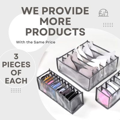 9 Pcs Underwear Drawer Organizer Foldable Fabric Storage Box Underwear Bra Organizer Socks Briefs Storage Drawer Organizer For Dresser Drawers