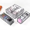 9 Pcs Underwear Drawer Organizer Foldable Fabric Storage Box Underwear Bra Organizer Socks Briefs Storage Drawer Organizer For Dresser Drawers view 2