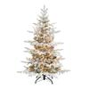 4.5 ft Pre-lit Flocked Utah Fir Tree, 699 PE/PVC Tips, 250 UL Clear Incandescent Lights view 1