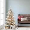 4.5 ft Pre-lit Flocked Utah Fir Tree, 699 PE/PVC Tips, 250 UL Clear Incandescent Lights view 4