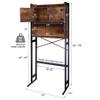 Stephan Roberts Over The Washer or Over The Toilet Storage Cabinet w/Height Adjustable Shelf Laundry Room/Bathroom Organizer Rack, 2-Door Freestanding Rack Space Saver, Wood view 2