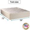 DS Solutions USA Beverly Hills Twin Firm Foam Encased Eurotop Mattress Only - Sleep System with Enhanced Support, Fully Assembled, Knit Cover, Orthopedic view 2