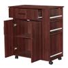 Better Home Products Rolling Kitchen Cart with Storage Cabinet - Shelby - Kitchen Island Cart view 4