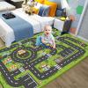 Car Rug Play Mat, Road Rug Carpet for Kids, City Life Educational Road Traffic Carpet for Ages 3-12 Years Old(100160cm/3963inch) view 3