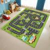 Car Rug Play Mat, Road Rug Carpet for Kids, City Life Educational Road Traffic Carpet for Ages 3-12 Years Old(100160cm/3963inch) view 4