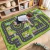 Car Rug Play Mat, Road Rug Carpet for Kids, City Life Educational Road Traffic Carpet for Aged 3-12 Years Old(80160cm/3263inch) view 1
