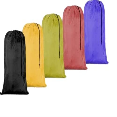 Large 30 X 40 Inch Heavy Duty Nylon Laundry Bag with Drawstring Slip Lock Closure, SET OF 12!!! Assorted Colors and Designs (144 Pack)