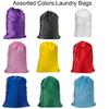 Large 30 X 40 Inch Heavy Duty Nylon Laundry Bag with Drawstring Slip Lock Closure, SET OF 12!!! Assorted Colors and Designs (144 Pack) view 2