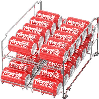 Simple Houseware Dual Row Front Loading Can Dispenser, Chrome