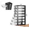 Rempry Mini Plastic Drawers Organizer, 7.1"cx5.1"x13.2" Small Storage Drawers Containers with 7 Clear Drawer Units, Black view 2