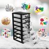 Rempry Mini Plastic Drawers Organizer, 7.1"cx5.1"x13.2" Small Storage Drawers Containers with 7 Clear Drawer Units, Black view 3