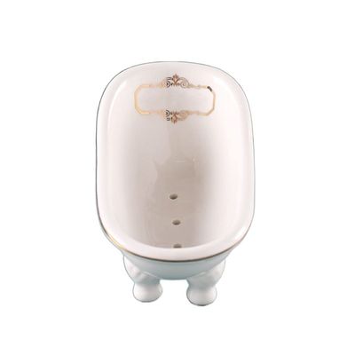 Draining Soap Dishes Nordic Style Ceramic Draining Countertop Soap Box Indoor Washbasin Bathroom Kitchen Personality Creative Toilet Bath Soap Rack Soap Tray (Color : D)